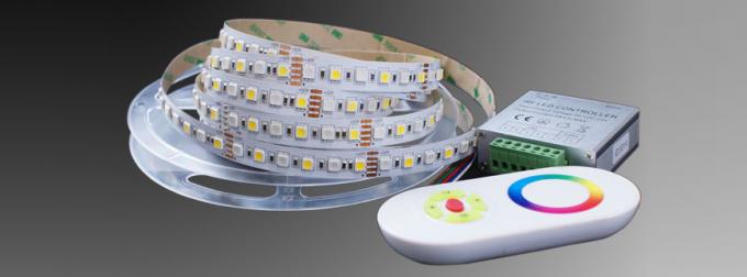 24V RGB + OEM/ODM flexibles blancos calientes de las luces de tira del LED 72 LED M aceptable 0