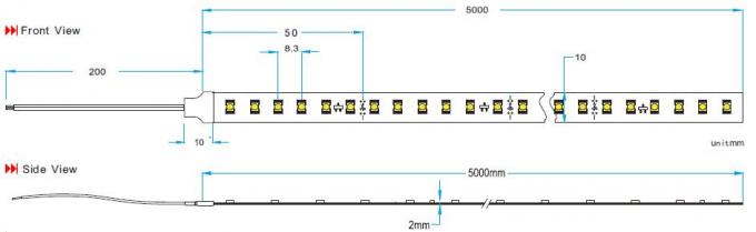 3528 Constant Current IC que conduce del LED de tira de la longitud funcionada con continua de las luces 10 - 15 los metros 0