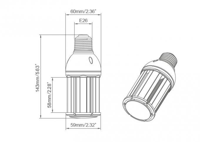 La luz profesional del maíz de IP64 10W LED para 40W OCULTÓ el reemplazo de la lámpara del top del poste 2