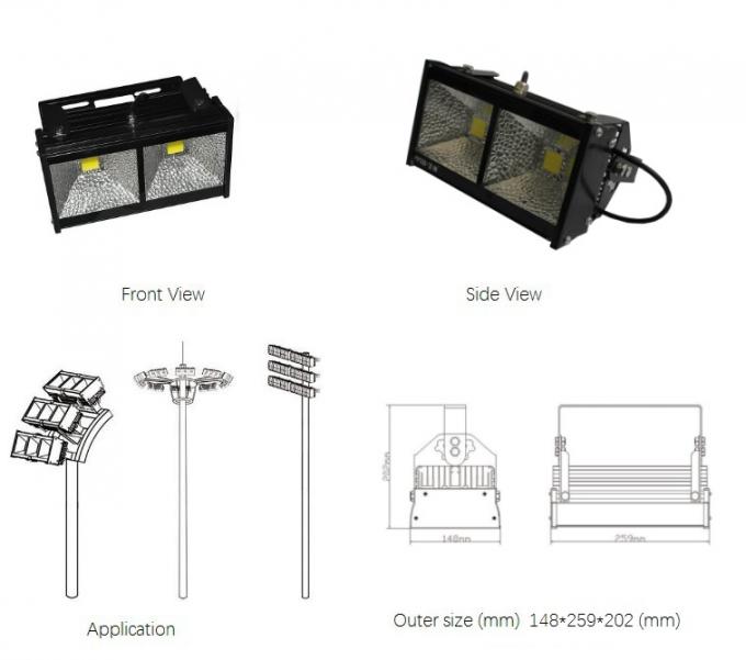 60W integró las lámparas de inundación al aire libre del microprocesador LED, grado comercial de las luces de inundación IP65 1