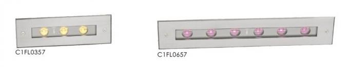 6 * la luz linear ahuecada decorativa del paso del soporte 2W, CE de las luces de la escalera del LED/RoHs aprobó 6