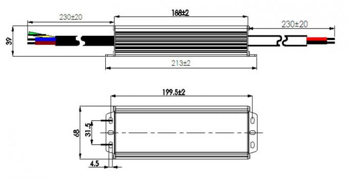 100W Constant Voltage que la fuente de alimentación del LED IP67 aisló el CE/RoHs del diseño aprobó 0