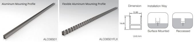 canal de montaje de aluminio para la mini tira de neón del LED