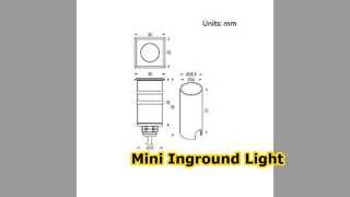 Mini luz empotrada 12v 24v CC cubierta cuadrada
