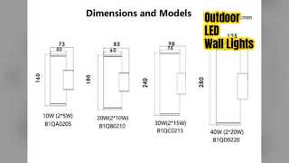 Luces de pared de paisaje LED duales IP65 para exteriores