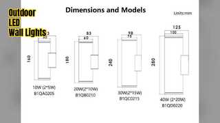 Luces de pared LED para exteriores IP65 doble arriba y abajo