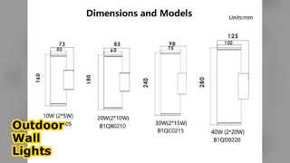 Luces de pared LED de 20 W Iluminación exterior arriba y abajo